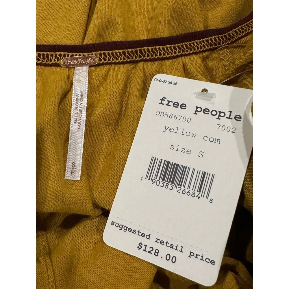 Free People Patchwork Graphic Open Back Mini Dress Boho Indie Festival S NWT - Picture 7 of 11